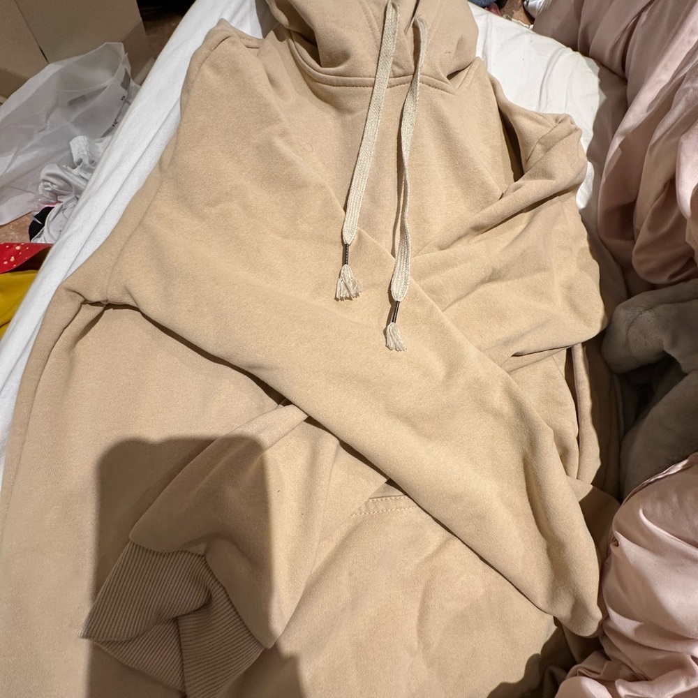 Aesthetic Beige Hoodie